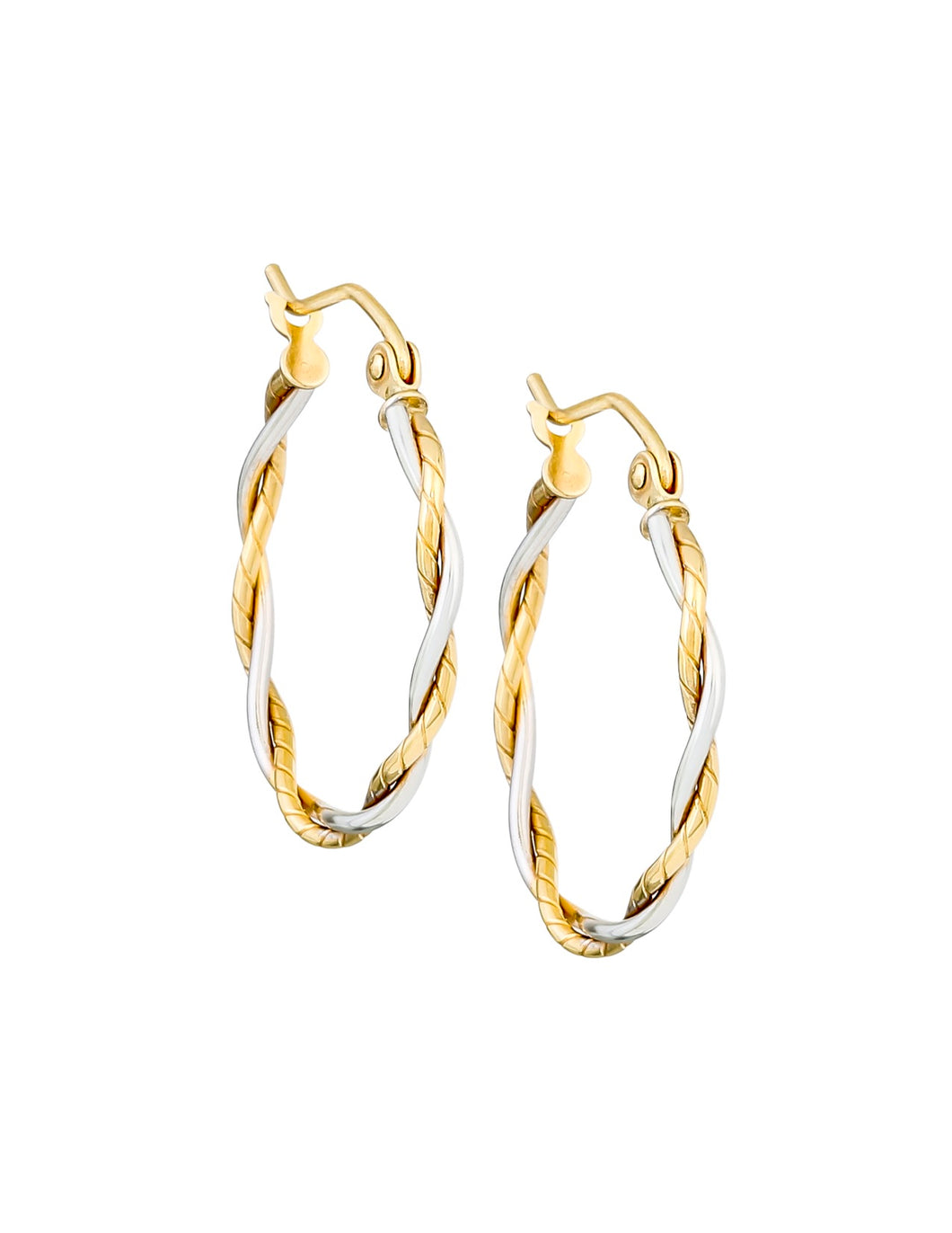 Gold Twist Hoops